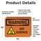 Signmission Hot Surface Sign, 10 in H x 14 in W, Vinyl Decal, Hot Surface With Symbol OS-2PACK-WS-D-1014-L-12188 - alternate 3